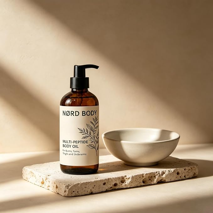 Nord Body Anti Cellulite Oil, Fast-Absorbing Non-Greasy Skin Smoothing Oil for Hips, Thighs, Abdomen & Full Body Massage, 250ml