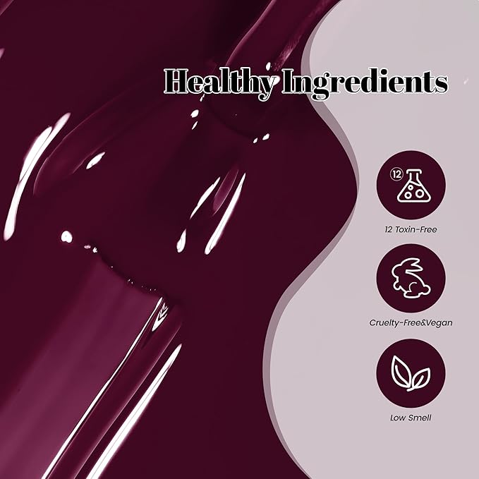 YTD Likomey Plum Gel Nail Polish,15ml Wine Purple Salon Home DIY Manicure and Pedicure Eggplant Fall Winter UV Color Varnish,CS479