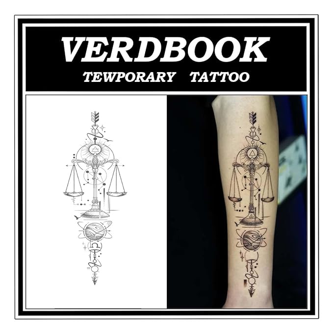 Waterproof Temporary Tattoos: 2-Sheet Tattoo Kit with Realistic Body Stickers, Semi-Permanent Tattoos for Adults Lasting 7-15 Days – Safe for Men & Women, Neuron Grid