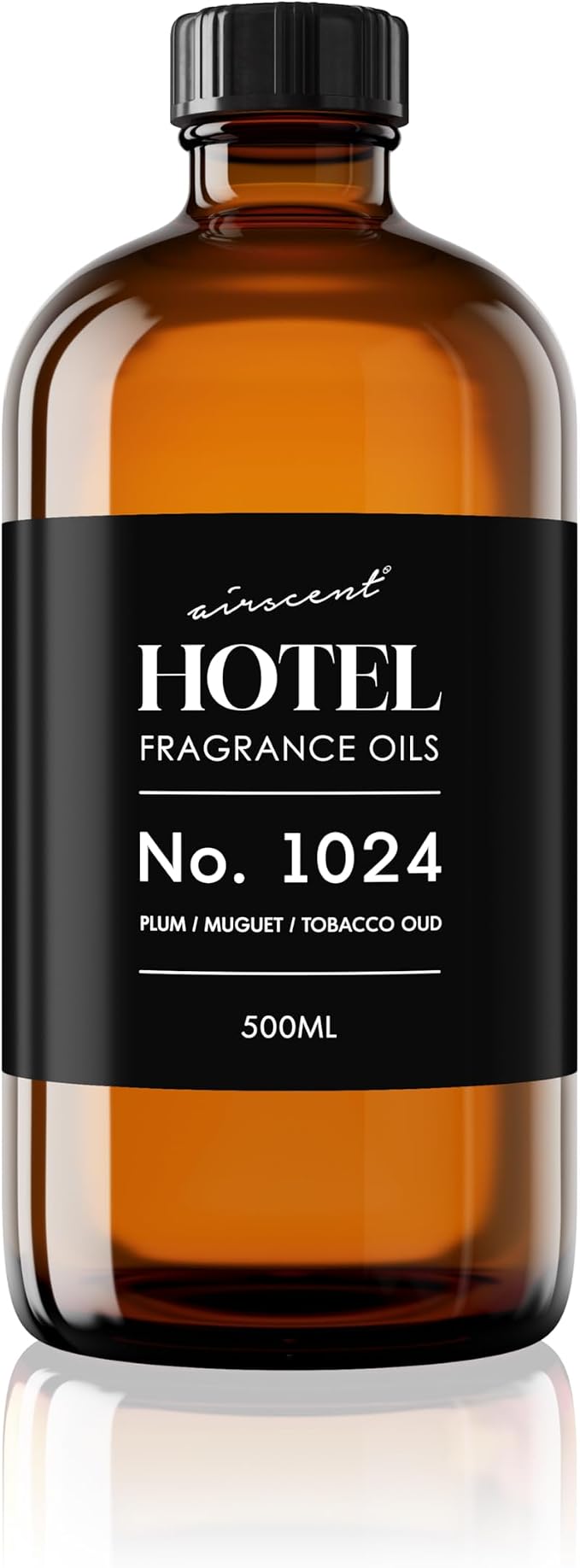 AirScent Hotel Diffuser Oil No. 1024 Inspired by the JW M Hotel - 500 ml | Plum Muguet Tobacco Oud - Premium Fragrance Oil for Ultrasonic and Waterless Diffusers and Crafting - 16.9 fl oz