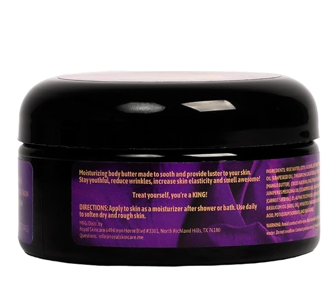 Dare To Roll, Royal Skincare Kings Premium Body Butter for Men - Hydrating Skincare for Men with Dry Skin, Uneven Skin Tone, Reducing Wrinkles, Restoring Skin Appearance, 8 oz, 12 oz (8 oz)