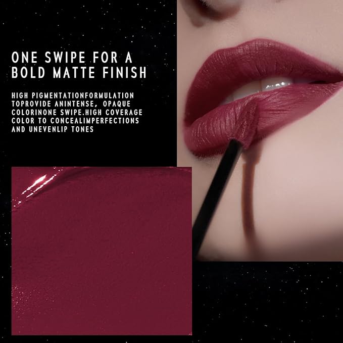 ETERNAL LIP MATTE-Long Lasting Lip Stain, Waterproof & Transferproof Lip Tint, Mask-friendly, Matte Finish Lipstick, Lightweight, High Coverage, Stocking Stuffers For Teen Girls (02 HOCUS)