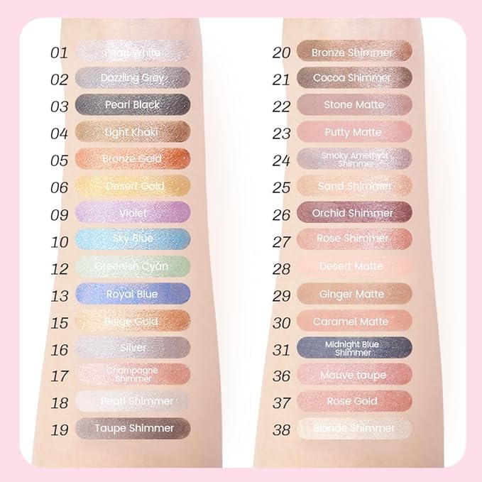 evpct 1Pcs Cocoa Shimmer Cream Eye Shadow Brightener Sticks for Eyes Waterproof Pigmented, Double Ended Cream Eyeshadow Stick Pencil Pen with Applicator, Eye Shadow Palette Highlighter Makeup 21