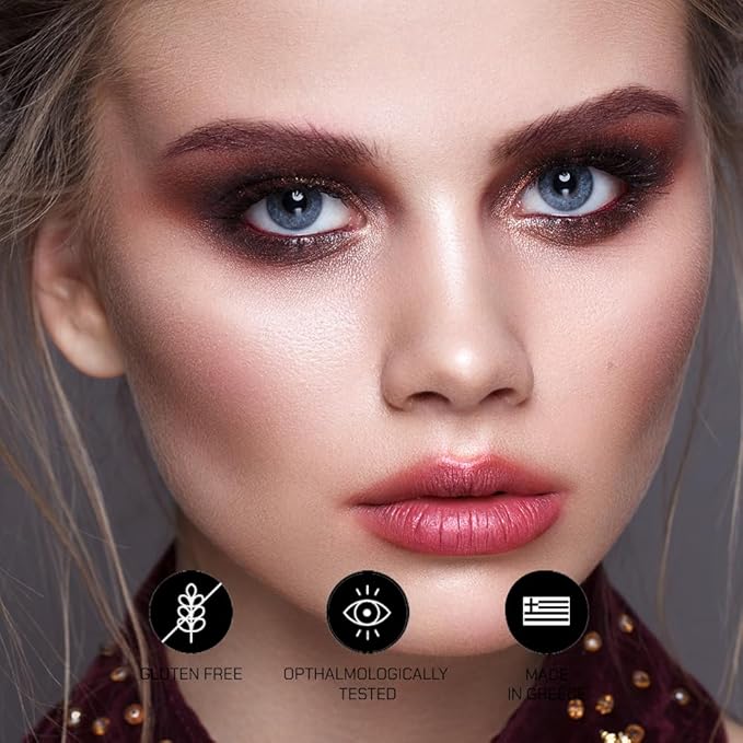 Radiant Professional Lengthening Mascara with silicone brush – Smudge-Proof Curl Mascara Volume and Length for Sensitive Eyes, Cruelty Free, Ideal for Mature & Young Women, 0.43 oz (03 Blue)