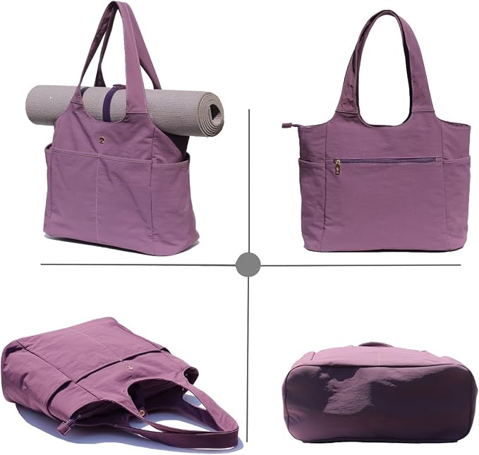 ESVAN Yoga Tote Bag Mat bag Women Shoulder Bags Carryall Tote for Travel Office Workout Gym Nurse Beach