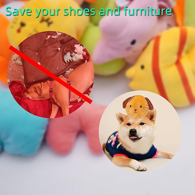 27 Pack Puppy Squeaky Toy Cute Bulk Plush for Small Dogs