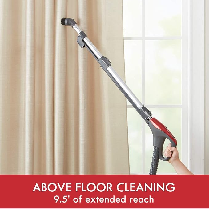 Kenmore 81414 400 Series Pet Friendly Lightweight Bagged Canister Vacuum with Extended Telescoping Wand, HEPA, Retractable Cord, and 4 Cleaning Tools-Red | Lightweight, Extended Telescoping Wand, HEPA, Retractable Cord, and 4 Cleaning Tools - 81414