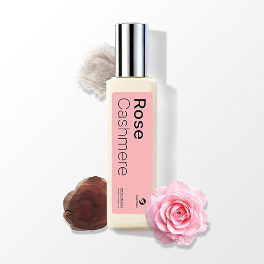 purefittech Pheromones Perfume Oil for Women, Long Lasting Rose Cashmere Roll-on Fragrance, Pure Essential Oil Parfum, 0.34 fl oz (10ml) Travel Size, Made in USA