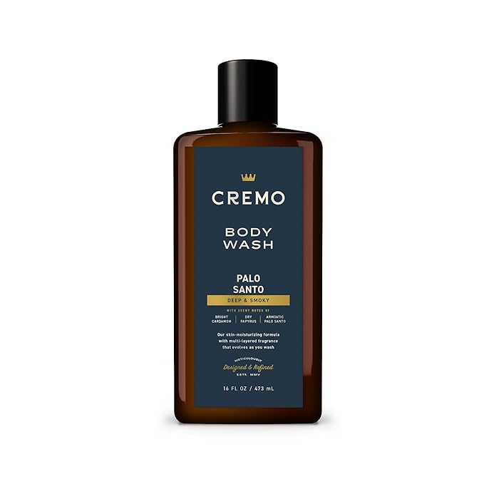 Cremo Body Wash for Men, Rich-Lathering Palo Santo, 16 Fl Oz (Pack of 12)