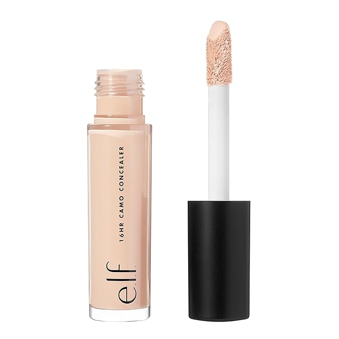 e.l.f. 16HR Camo Concealer, Full-Coverage, Highly-Pigmented Face Concealer With A Matte Finish, Crease-proof, Vegan & Cruelty-Free, Medium Golden