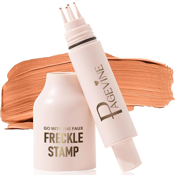 Faux Freckle Stamp Pen, Natural and Lifelike Sunkissed Face Freckle Makeup with Fake Freckles Stain Marker Pen Tool, Waterproof and Quick Dry & Long-Lasting, 01 Light