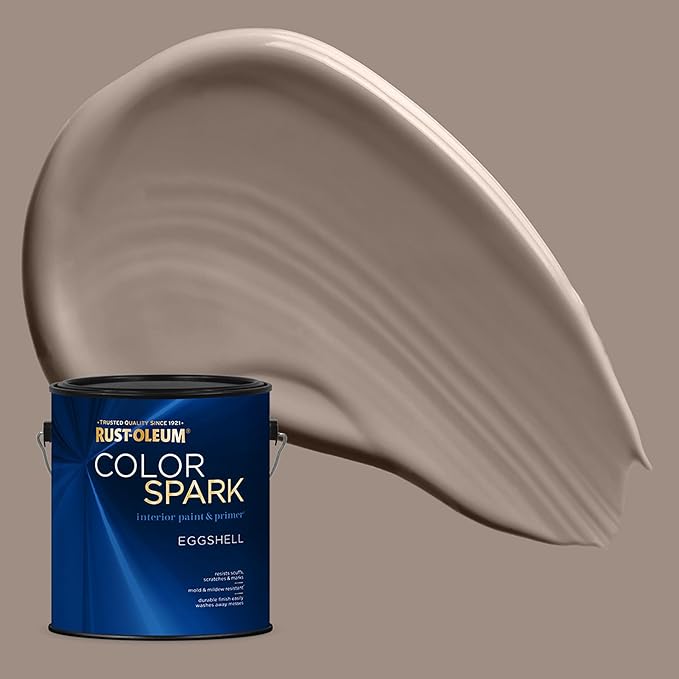 Rust-Oleum Color Spark Interior Paint and Primer in One, Eggshell, Afternoon Tea, 1 Gallon