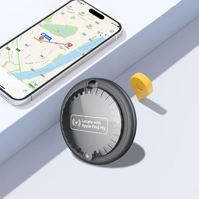 GPS Tracker for Vehicles No Monthly Fee (iOS Only) - 2 Pack | Mini Undetectable Car Tracker Device Compatible with Apple Find My for Kids, Pets, Keys