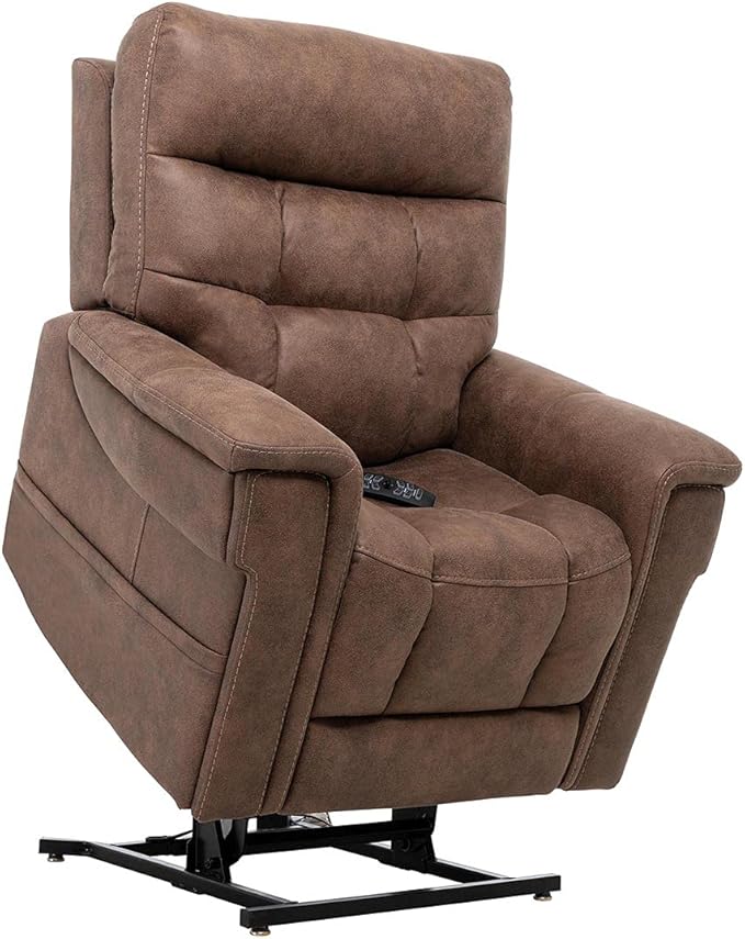 VivaLift! Radiance Power Recliner Lift Chair by PrideMobility, with 3 Heat Pads Heat System (Canyon Silt, Medium with Inside Delivery & Setup)