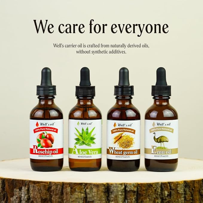 Well's Oil Aloe Vera Oil – Hydrating & Nourishing | Supports the Appearance of Healthy Hair & Soothes Dry Skin | All Natural | For Skin & Hair Care (2 Fl Oz / 60 ml)