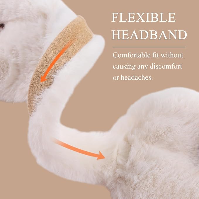 Zsedrut Winter Women Earmuff Foldable Ear Warmer Fluffy Ear Cover Warm Outdoor