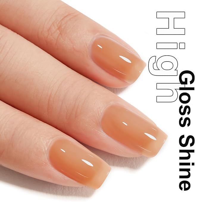 MAYCHAO Jelly Gel Nail Polish -15ML Glaze Jelly Gel Polish Soak Off UV LED Sheer Lucite Nail Polish for DIY Manicure Home Salon Nail Art, 0.5 OZ