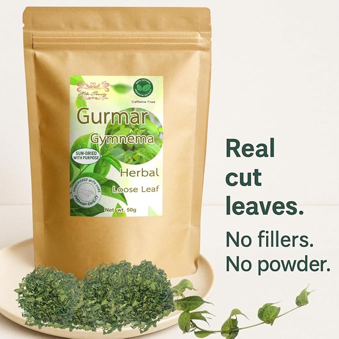 Hida Beauty Gurmar Gymnema Sylvestre Tea 1.76 Ounce Dried Loose Leaf
