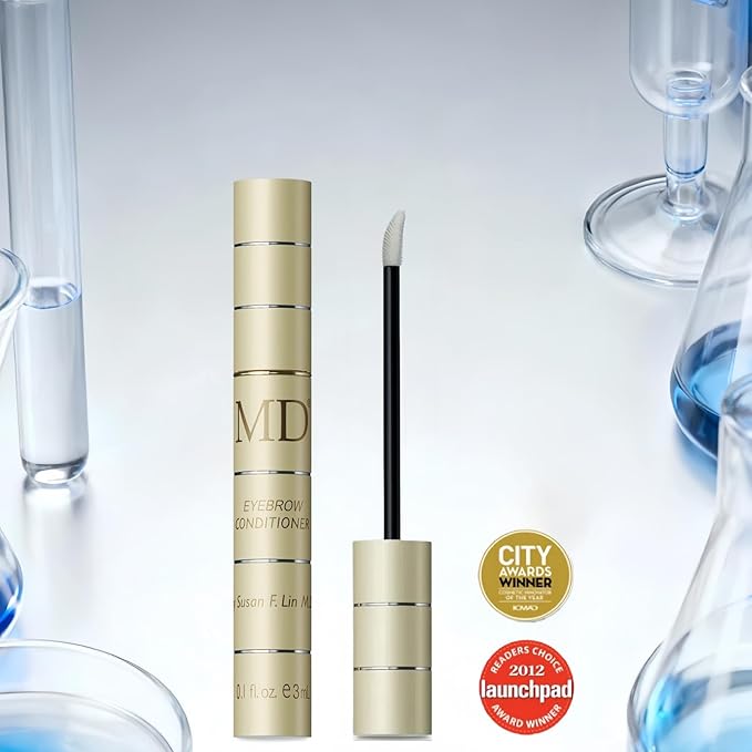 MD® Brow Conditioner: Physician-Formulated Eyebrow Serum for Sparse & Thinning Brows – Peptide & Biotin Formula for Defined, Fuller Looking Brows – Hormone-Free & Made in USA – 3mL