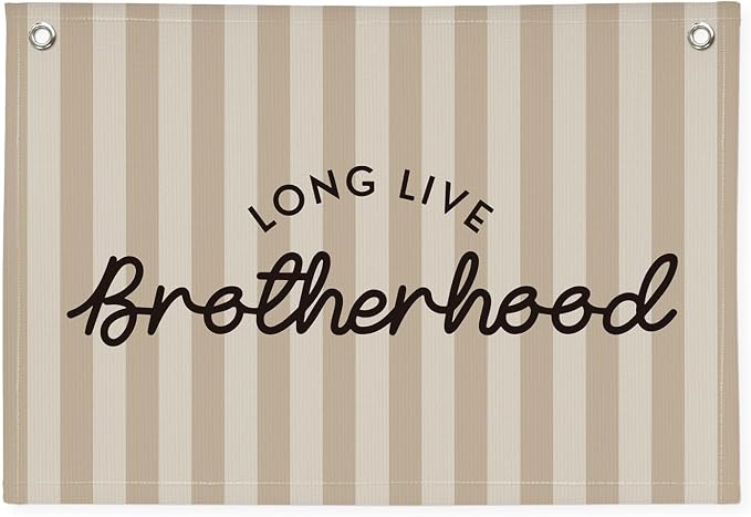 Long Live Brotherhood Boys Room Decor，Brother Playroom Bedroom Wall Decor Hanging Flag Banners, Nursery Toddler Kids Room Decoration 30x20 boyroom