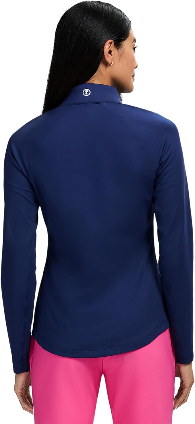 Izod Women's 1/4 Zip Pullover Performance Stretch Long Sleeve Golf Running