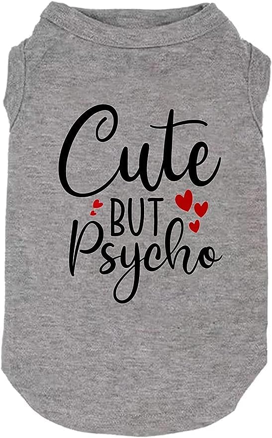 Dog Clothes Puppy T Shirt Vest Soft and Light-Weight for Small Large Dogs with 'Bitches Love ME' Slogan Prining Pet Apparel(X-Small,SG-Grey01)