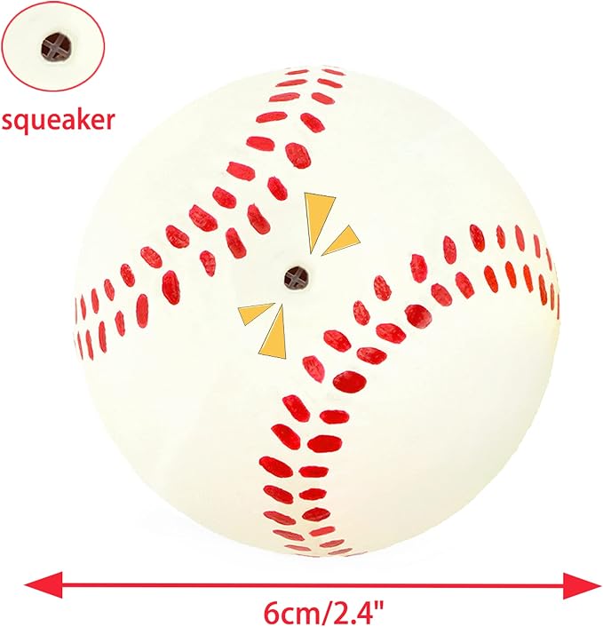 CHIWAVA 4PCS 2.4'' Squeak Latex Dog Sport Balls Fetch Toy for Small Dogs
