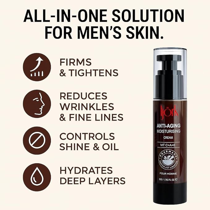 Men’s Anti-Aging Cream for Face and Neck | Male Anti Wrinkles Cream for Face, Neck and Hand.
