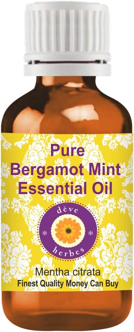 Deve Herbes Pure Bergamot Mint Essential Oil (Mentha citrata) Steam Distilled 100ml (3.38 oz)