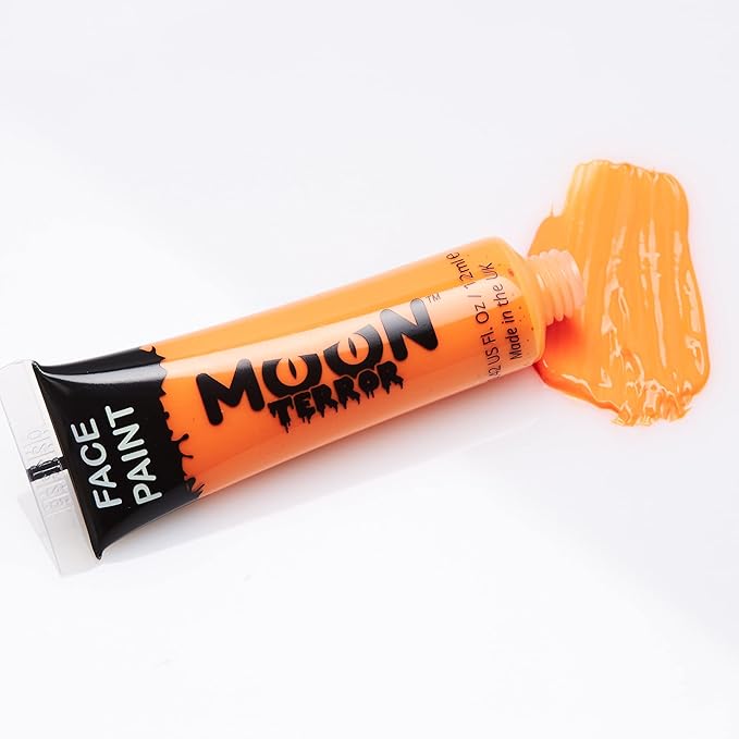 Halloween Face Paint Body Paint by Moon Terror - Pumpkin Orange - SFX Make up, Special Effects Make up - 0.40fl oz