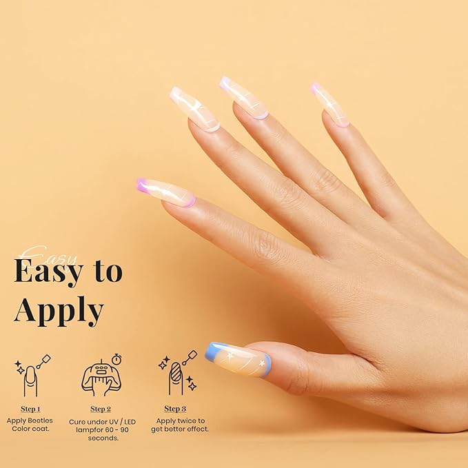 Beetles Jelly Gel Nail Polish 15ml Neutral Nude Pink Set with 2 Pcs 15ml No Wipe Gel Top Coat and Base Coat Set Rose Cocktail Soak Off Translucent UV LED Nail Lamp Nail Art Gel 0.5Oz