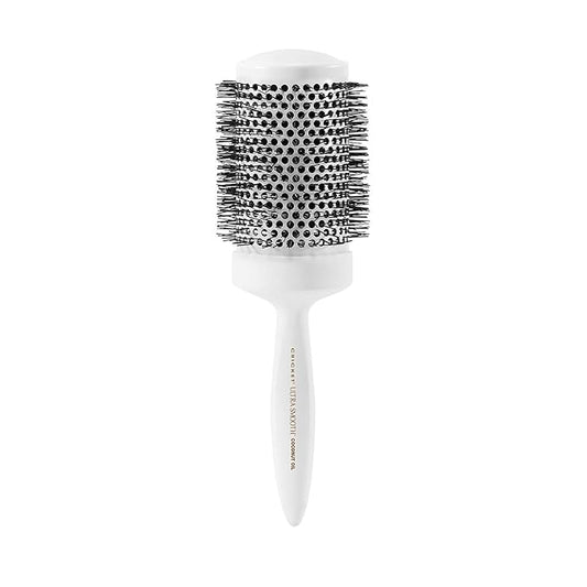 Cricket Ultra Smooth Coconut Thermal Hair Brush – 2.5” Ceramic Barrel, Coconut Oil and Keratin-Infused, Anti-Static Heat-Resistant Bristles, Textured Handle for Styling All Hair Types