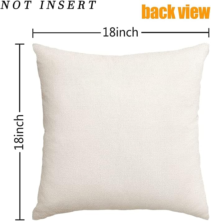 RABUSOFA 18x18 Outdoor Birds Pillow Decorative Throw Pillows,Small Throw Pillows for Couch,Hand-Painted Pillowcases Spring Summer Decorations Cushion Covers Cotton Linen for Sofa Teal Blue