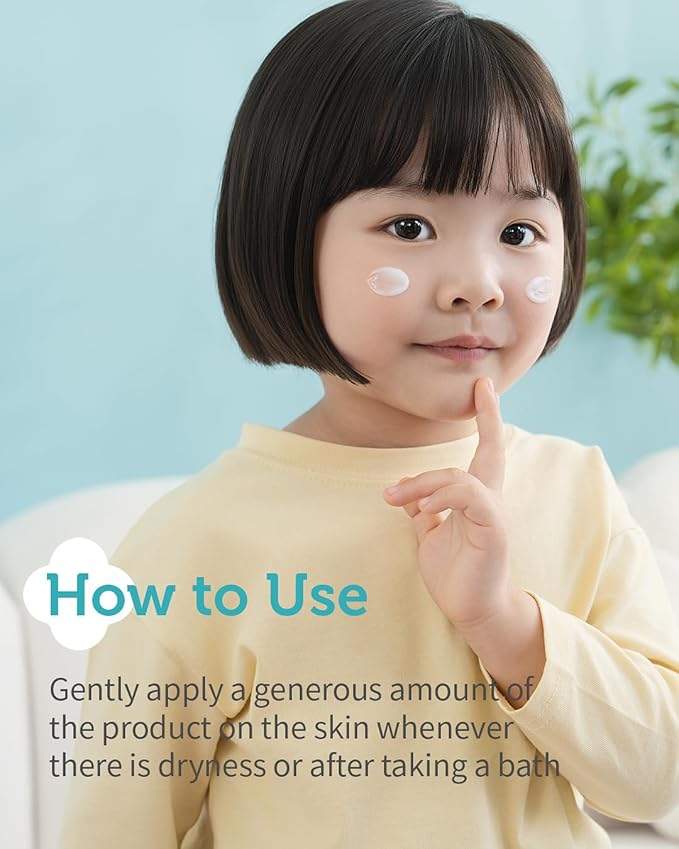 GOONGBE Kids' Moisture Face Lotion - Non-Sticky Quick-Absorb Daily Moisturizer for Sensitive Skin, 8hr Moisturizing Cream with Cica and Allantoin, Barrier-Support Formula, Allergen Free 2.7 fl.oz.