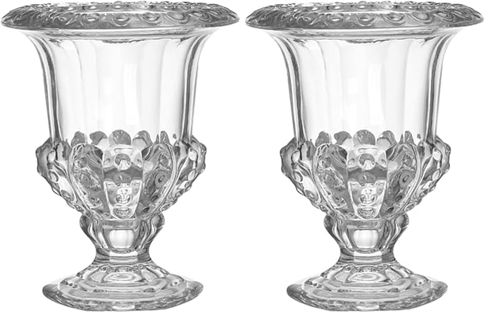 Glass Votive Holder 2 Pcs Glass Vase Ceramic Decor Tabletop Plant Stand Floor Vases Clear Vase for Flowers Home Ornament Transparent Household Flower Planter Air