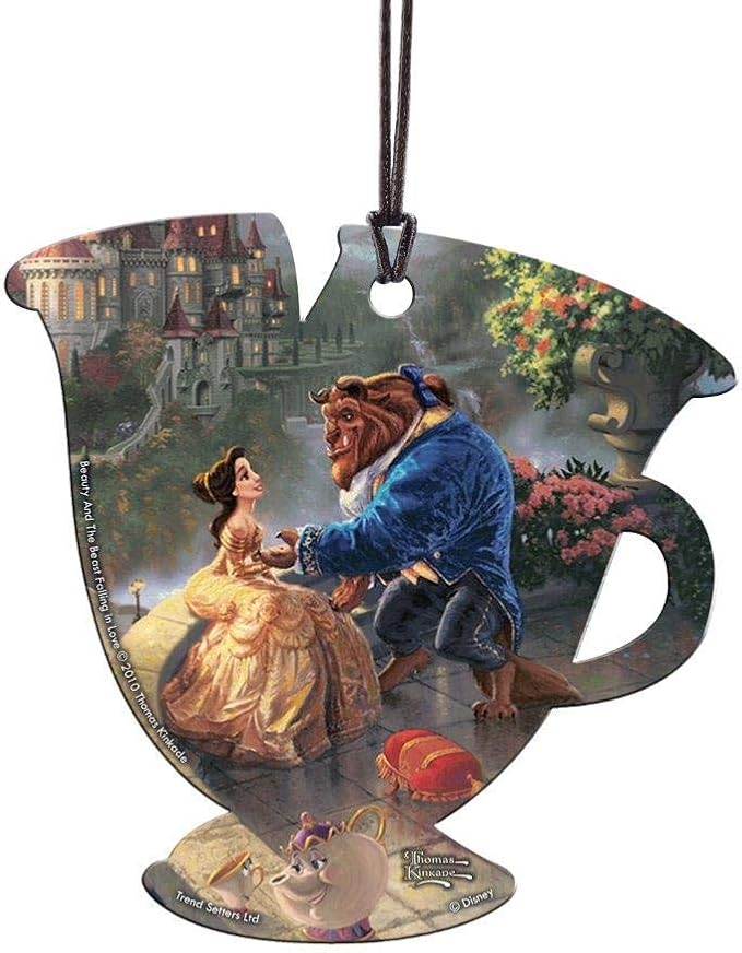 Disney - Beauty and the Beast - Thomas Kinkade - Chip Teacup Shaped Hanging Acrylic Print Accessory ACPTEACUP279