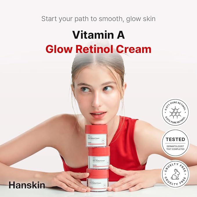 Hanskin Retinol Facial Cream, Repair Fine Lines & Wrinkle, Anti Aging Retinol Moisturizer for Face, For Smoothing Firming Revitalizing Radiant Glow Skin, Korean Skincare, 50ml/1.69 FL Oz