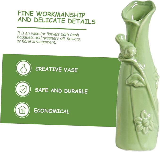 Toddmomy Flower Vase Plant Pot Ceramic Vase Modern Flower Home Decor Creative Floral Pot Water-Resistant