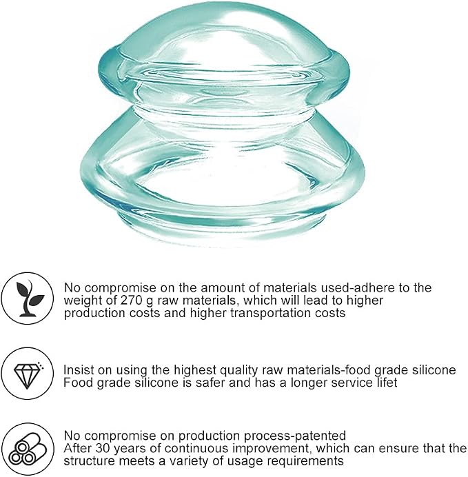 Cupping Therapy Sets (XL Size, 1 Cups) Silicone Massage Cups Vacuum Suction Cups for Body Massage…