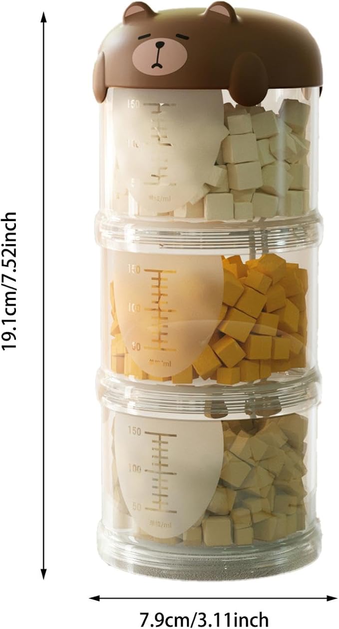 Outdoor Dog Treat holder Airtight, 2025 New Upgrade Large Cute Dog Treat Jar with Lids, Classified Storage Pet Food packaging Jar Treat Bottle, Multi-functional Multi-layer Dispenser (Yellow, 3 Layer)