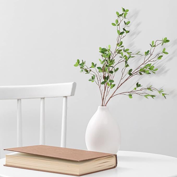 Melorca&Guilla Artificial Plants,6PCS 43.3" Green Faux Branches for Vase,Artificial Plants for Shop Garden Office Home Décor