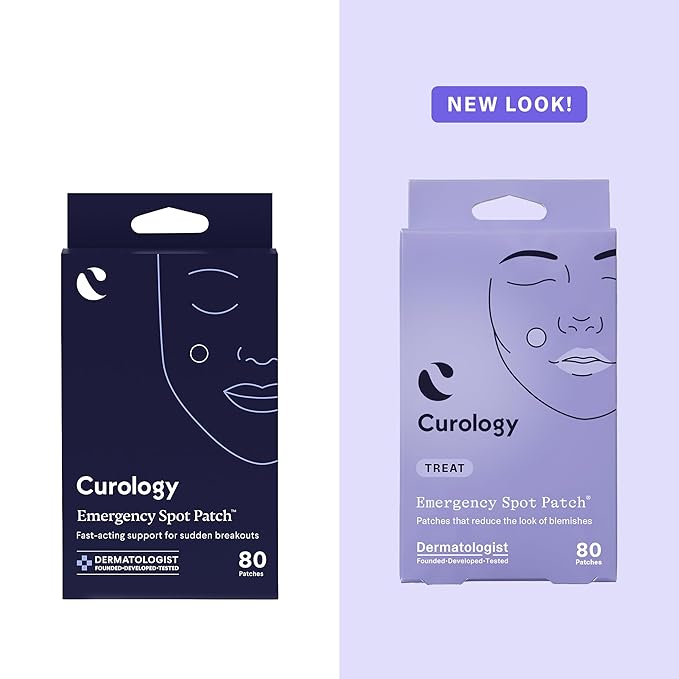 Curology Emergency Spot Pimple Patches for Face, Hydrocolloid Pimple Patches Fast-Acting, 80 Count