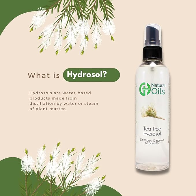 GreenHealth Tea Tree Hydrosol (Floral Water) - 8 fl oz Plastic Bottle w/Cap - 100% Pure (NOT Oil)
