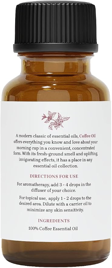 Coffee Essential Oil - Premium Grade 100% Undiluted Essential Oil | for Aromatherapy, Soaps, Lotions, & Candles | Vegan & Cruelty Free (1 Fl Oz)