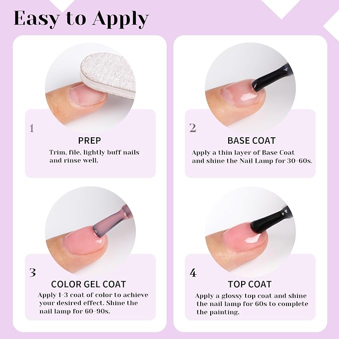 Baby Pink Gel Nail Polish,15ml UV/LED Soak Off Light Pink Gel Polish for Manicure Salon or DIY Nail Art at Home - GP0041
