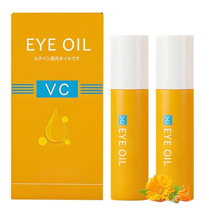 Lutein Eye Essence Oil, 2025 NEW VC Lutein Anti-Wrinkle Eye Serum Oil, Hydrating Dark Circles Remover for Daily Eyes Care, Lightweight Tightening Eyes Oils for Women (2pcs)