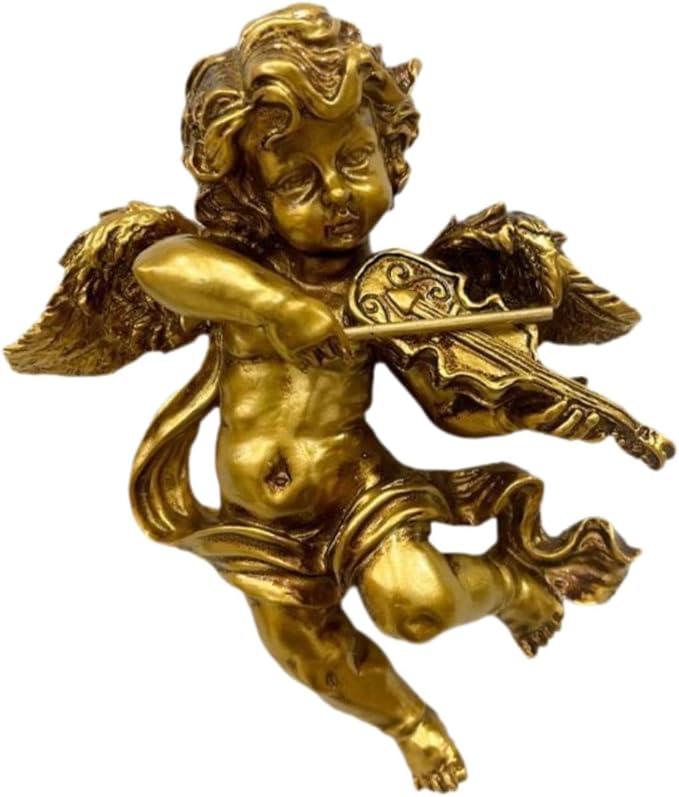 Angel Wall Sculpture Hanging Ornament Decorative Gift Resin Crafts Angel Statue Figurine for Living Room Bedroom Housewarming, Single Angel