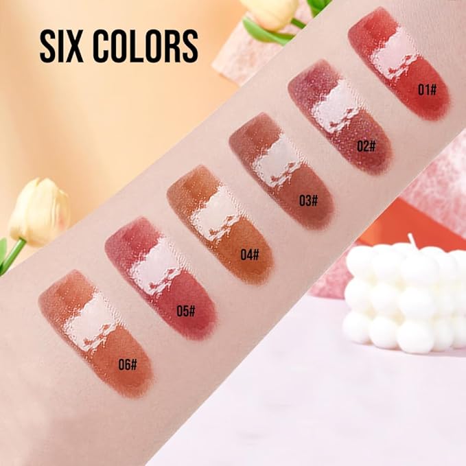 Dual-Ended Lip Stain & Lip Oil – 2-in-1 Matte Color and Hydrating Gloss, Long-Lasting Non-Sticky Lip Tint, Nourishing Moisture & Glassy Shine for Day-to-Night Looks 02#