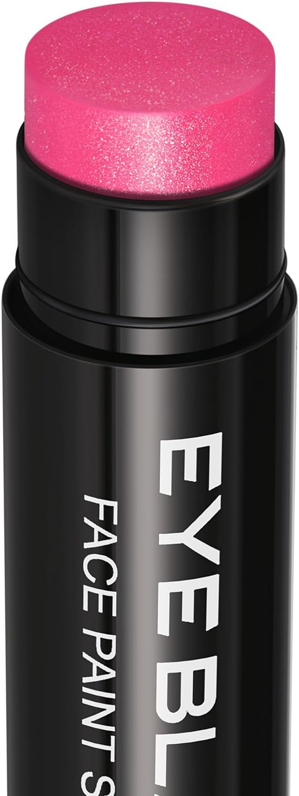 CCbeauty Hot Pink Glitter Eye Black Stick for Multi Sports, Anti-Glare EyeBlack for Football Baseball Softball Lacrosse, Water-Proof Eye Black for Athletes & Fans, Sport Face Paint, Pink Accessories