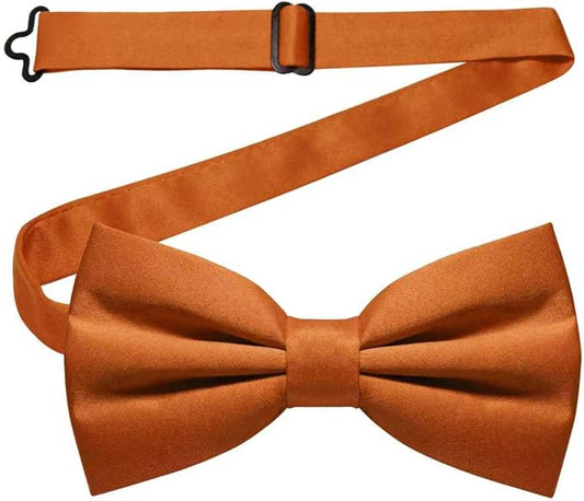 JEMYGINS Solid Color Pre-tied Bow Tie Adjustable Bowtie for Men
